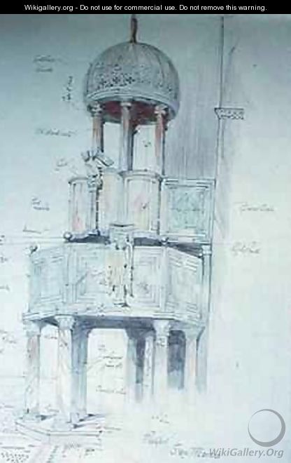Design for the Pulpit at San Marco Venice - Ernest William Gimson