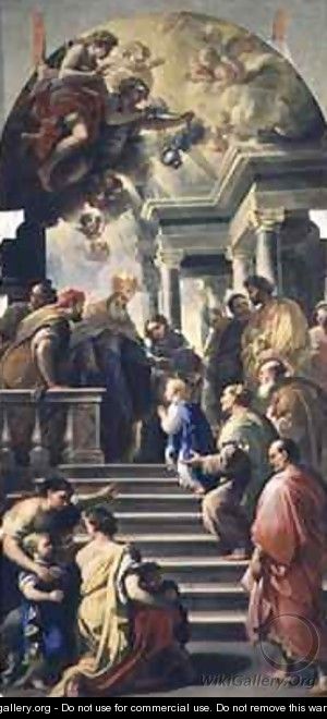 The Presentation of the Virgin at the Temple - Luca Giordano