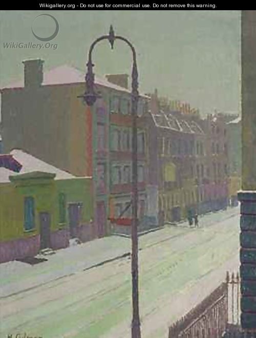 London Street in the Snow - Harold Gilman