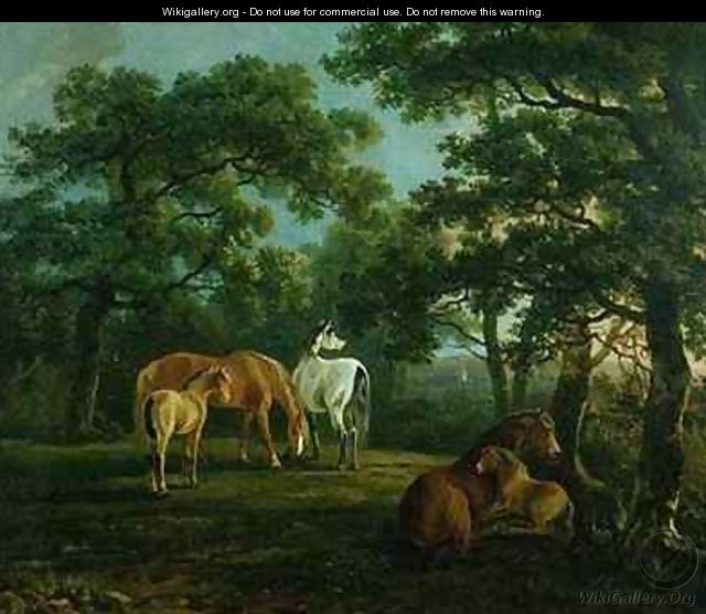 Horses in a Landscape - S. & Barrett, G. Gilpin