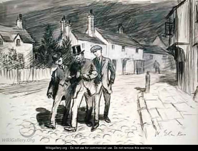 Street Scene with Three Drunks - William Glackens