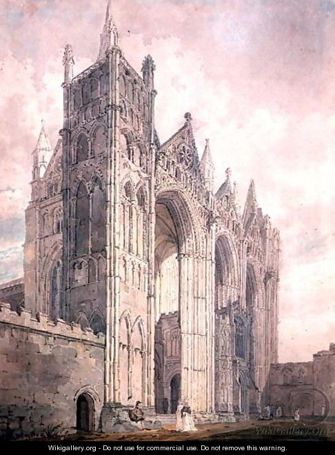 West Front of Peterborough Cathedral - Thomas Girtin
