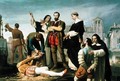 The Comuneros Juan de Padilla 1490-1521 Juan Bravo and Francisco Maldonado at the Scaffold - Antonio Gisbert