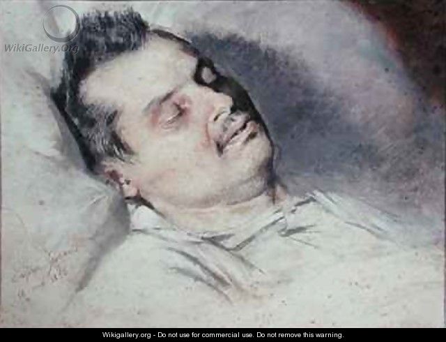 Honore de Balzac 1799-1850 on his Deathbed - Eugene Pierre Francois Giraud
