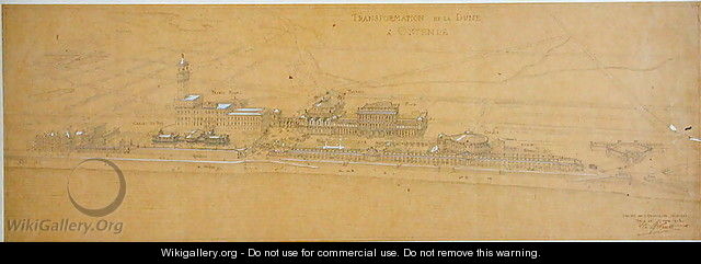 Designs for the transformation of the Dunes at Ostend including the Belgian Royal family holiday home - Charles Louis Girault