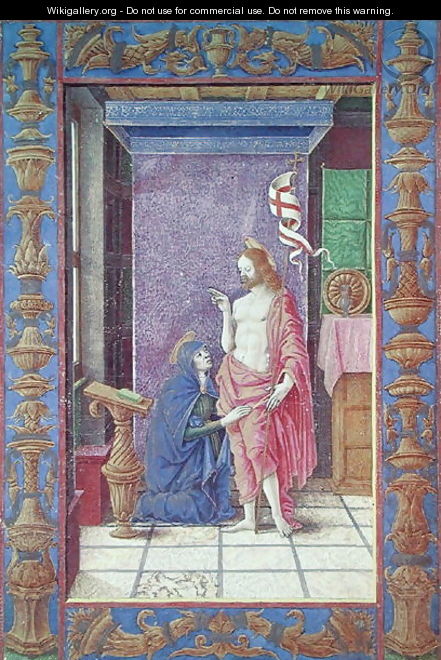 The Apparition of Christ to the Virgin from a Book of Hours - dai Libri Girolamo