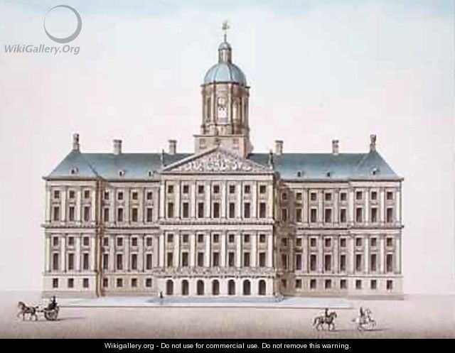 Royal Palace at Amsterdam from Choix des Monuments Edifices et Maisons les plus remarquables du Royaume des Pays Bas - Pierre Jacques Goetghebuer