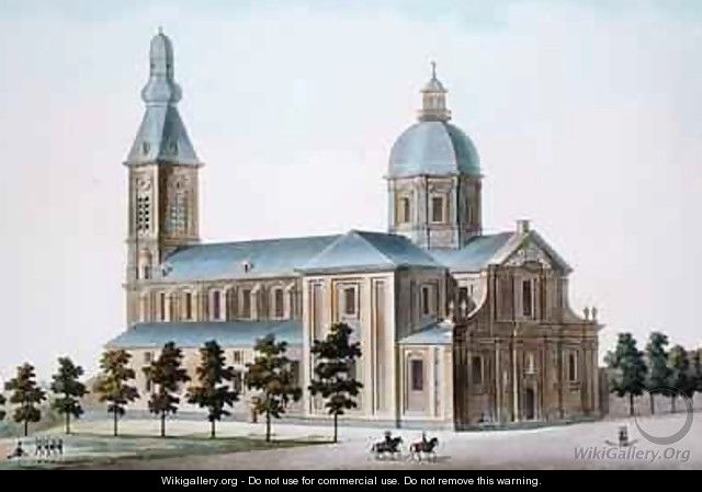 Church of St Pierre at Ghent from Choix des Monuments Edifices et Maisons les plus remarquables du Royaume des Pays Bas - Pierre Jacques Goetghebuer