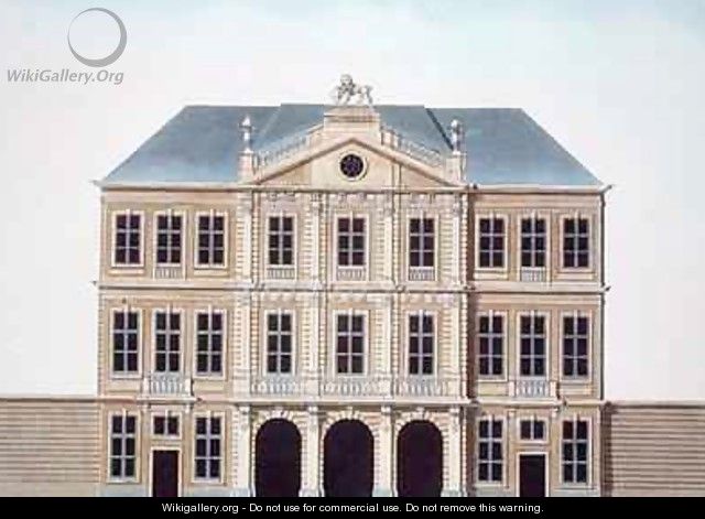 Hotel de lOctroi at Ghent from Choix des Monuments Edifices et Maisons les plus remarquables du Royaume des Pays Bas - Pierre Jacques Goetghebuer