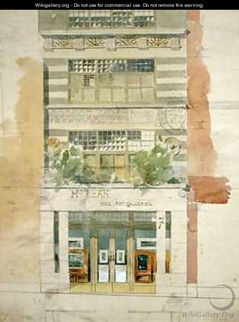 Design for the facade of McLean Fine Art Galleries Haymarket London 2 - Edward William Godwin