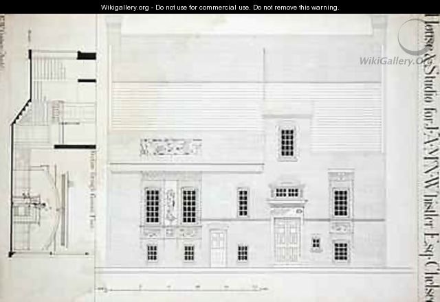 Design for House and Studio for JAM Whistler Esq Chelsea - Edward William Godwin