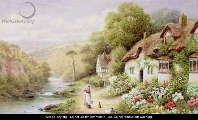 Cottages by a Stream - A.N. Glover