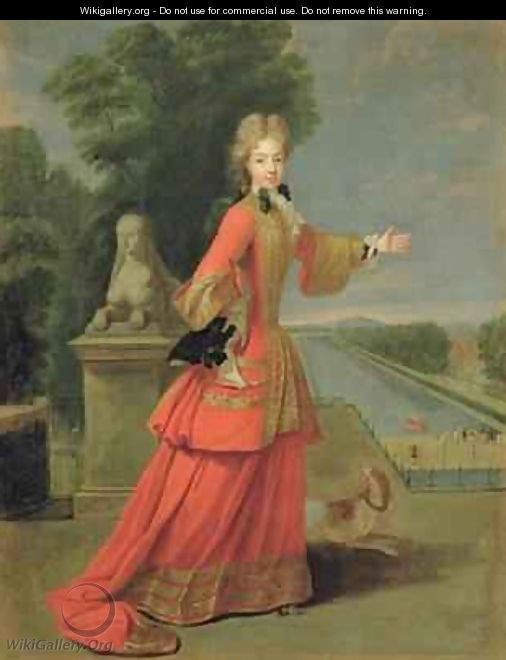 Marie Adelaide de Savoie 1685-1712 in Hunting Dress - (attr. to) Gobert, Pierre