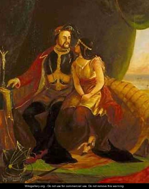 John Rolfe and Pocahontas - James William Glass
