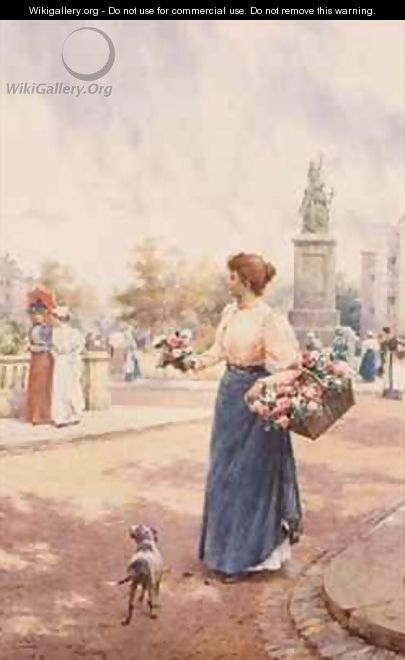 A Parisian flower seller - Arthur Augustus II Glendening