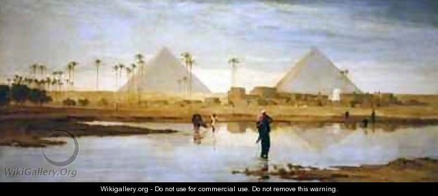 The Ford to the Village Near the Pyramids - Frederick Goodall