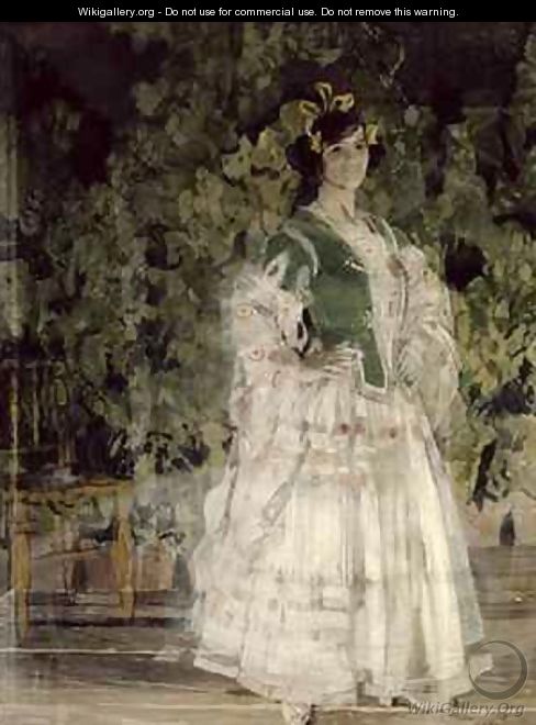 Portrait of Maria Kusnetsova Benois as Carmen - Aleksandr Jakovlevic Golovin