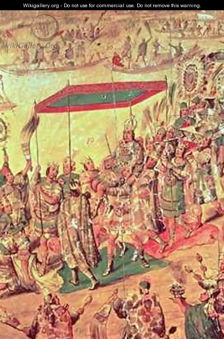 The Welcoming of Montezuma 1466-1520 - Miguel Gonzalez