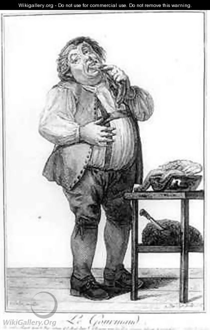 The Glutton from Exercices dImagination de Differens Characteres et Formes Humaines - (after) Goez, Joseph Franz von
