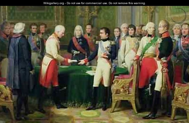 Napoleon I 1769-1821 Receiving Baron Vincent the Austrian Ambassador at Erfurt - Nicolas Louis Francois Gosse