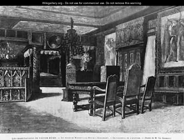 Homes of Victor Hugo the lounge at Hauteville house in Guernsey - (after) Gosselin, Charles