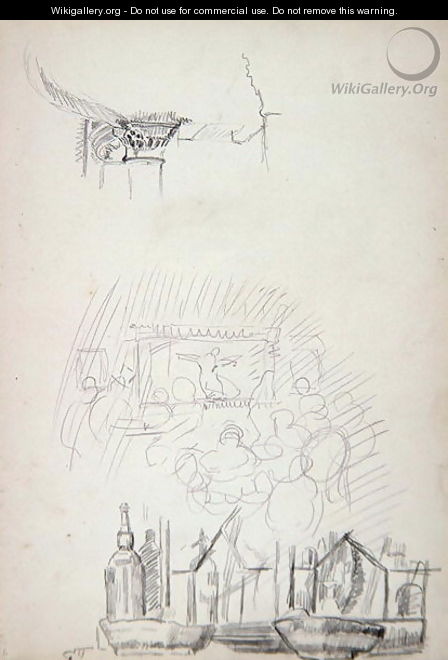 Sketches of a Stage and Bar from Cave of the Golden Calf - Spencer Frederick Gore
