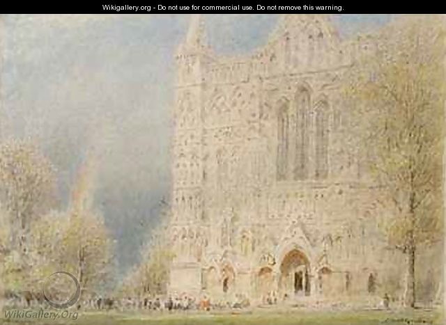 Salisbury Cathedral - Albert Goodwin