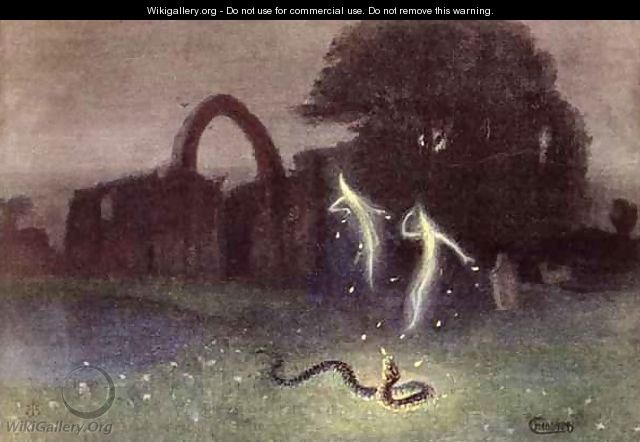 Will o the wisp and Snake - Hermann Hendrich