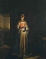 Young woman with an oil lamp - Wolfgang Heimbach