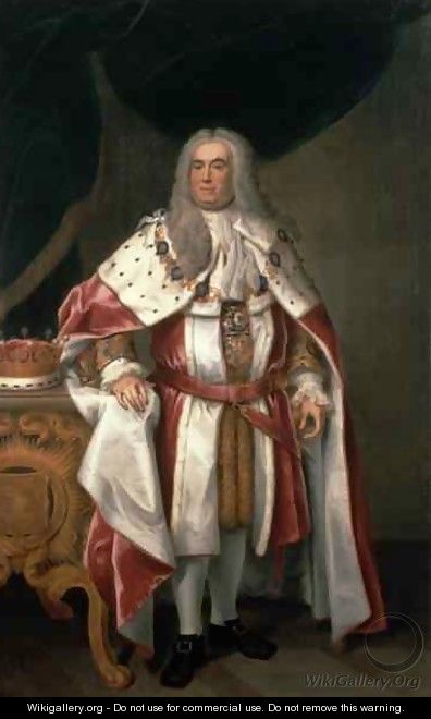 Portrait of Sir Robert Walpole 1676-1745 Earl of Orford - John Theodore Heins