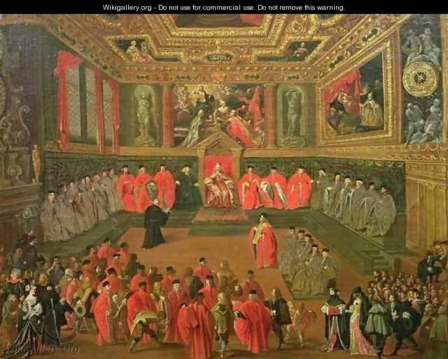Audience with the Doge in at the College of the Ducale Palace - Joseph, The Younger Heintz