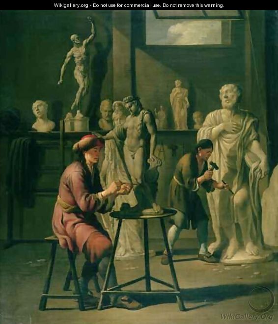 Interior of a Sculptors Studio - Johann Heiss