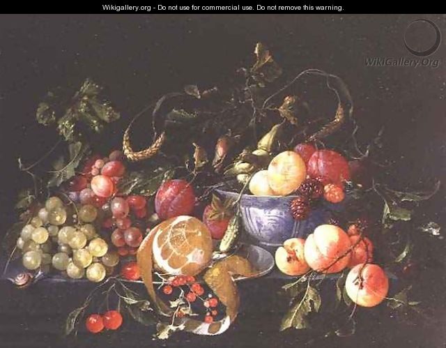 A Still Life of Fruit - Cornelis De Heem
