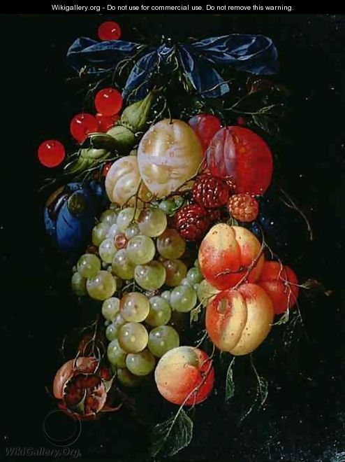 A Garland of Fruit - Cornelis De Heem