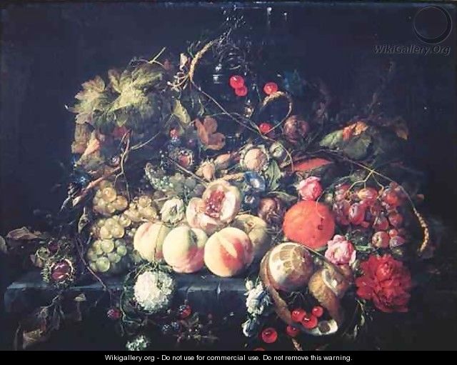 Still Life with Flowers and Fruit 2 - Cornelis De Heem