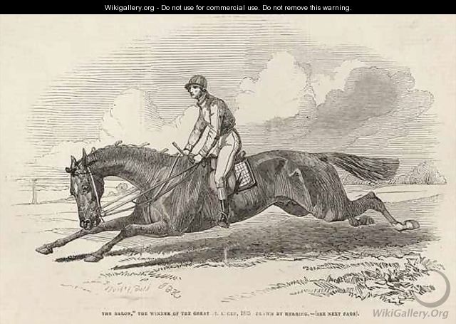 The Baron the winner of the Great St Leger from The Illustrated London News - (after) Herring Snr, John Frederick