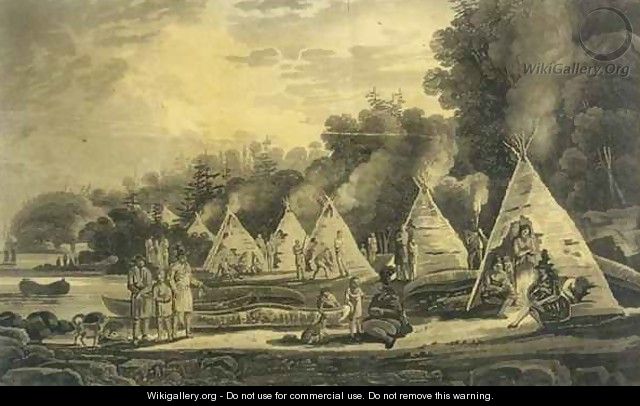 Encampment of the Domiciliated Indians - George Heriot