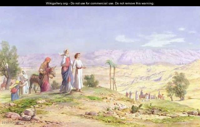 The Holy Family Approaching Jerusalem from Nazareth - John Rogers Herbert
