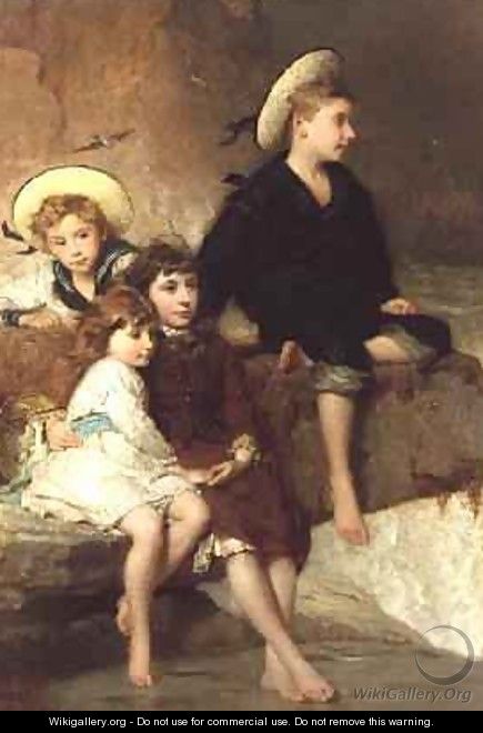 The Children of Sir Hussey Vivian at the Seaside - George Elgar Hicks