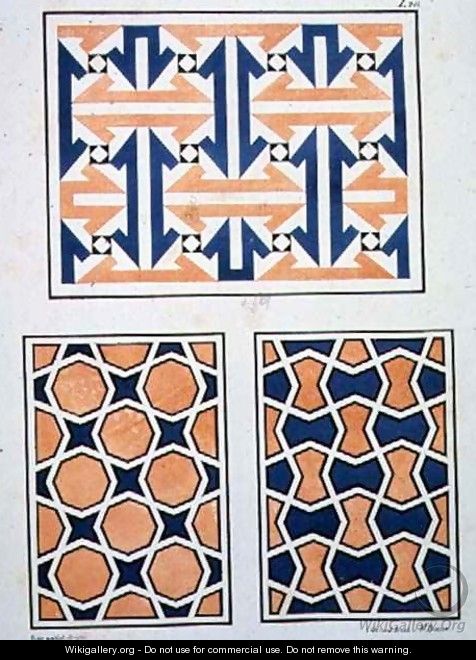 Mosaic decorations from Cairo - Friedrich Maximilian Hessemer