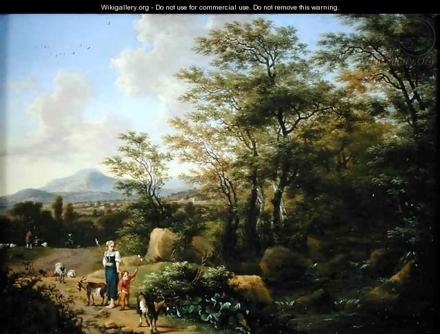 Landscape with Peasants and Goats - Willem de Heusch