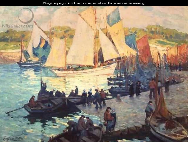 The Departure of the Tuna Fishers from Concarneau - Jules Alfred Herve-Mathe