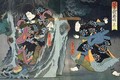 Actors in the roles of Ettyujiro and Kagekiyo in Soga Monogatari - Utagawa Hirosada