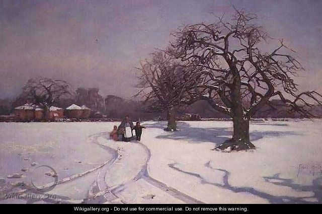 A Sunny Winter Landscape - Frank Hind