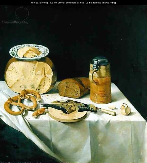 Breakfast Still Life - Johann Georg (also Hintz, Hainz, Heintz) Hinz