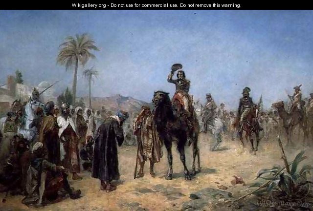 Napoleon Arriving at an Egyptian Oasis - Robert Alexander Hillingford