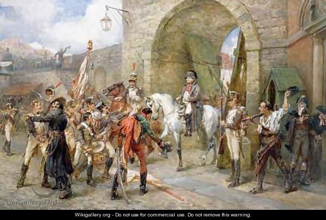 An Incident in the Peninsular War Napoleon Entering a City - Robert Alexander Hillingford