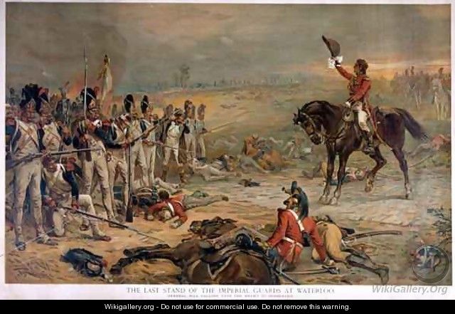 The Last Stand of the Imperial Guards at Waterloo in 1815 - (after) Hillingford, Robert Alexander