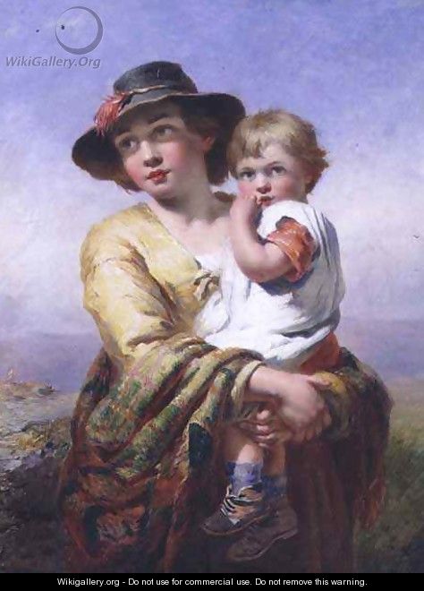 Mother and child - James John Hill