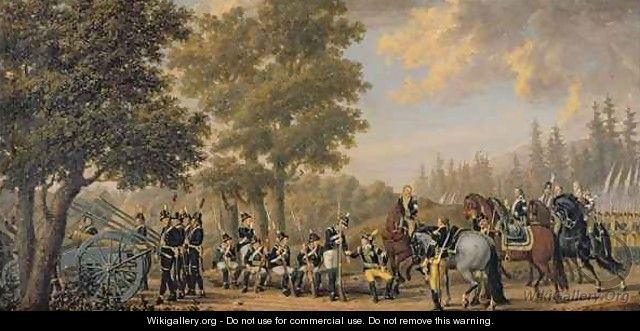 King Gustav III of Sweden 1746-92 and a Soldier Episode from the Russian War - Pehr Hillestrom